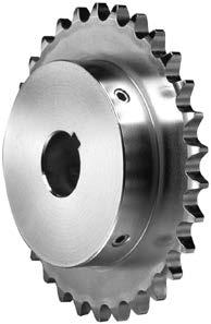 Sprockets are available with three types of bushings to ensure secure mounting to shaft: BROWNING SPLIT TAPER Bushing - available in inch and metric sizes, as well as with