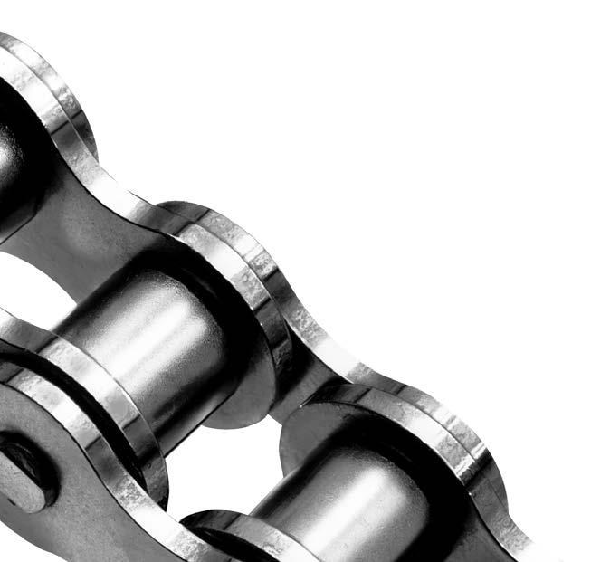 and SC silent chain; leaf chain, plus many more specialized designs. Precision round bushings improve surface control - less wear, longer life.