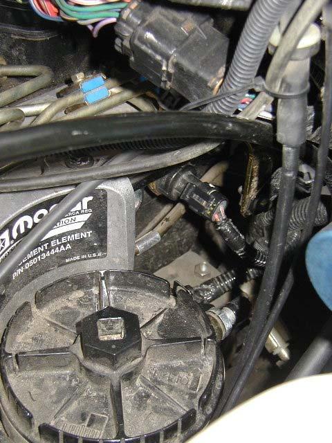 fuel lift pump that is located on the driver s side of the engine directly below the MAP sensor, note: on some 2001 truck s the connector is located on the drivers side of the engine in the wiring