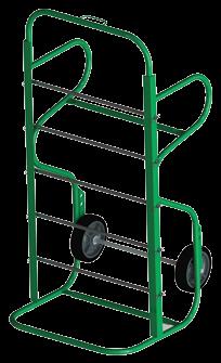 capacity, excellent for storing, transporting or feeding wire. Save space, use and store vertically or horizontally.