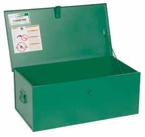 = new product = Replacement Part = Accessory B = Bare tool Welder s Boxes Protects small tools and supplies. Single lock hasp for use with padlock. Compact side handles for easy portability.
