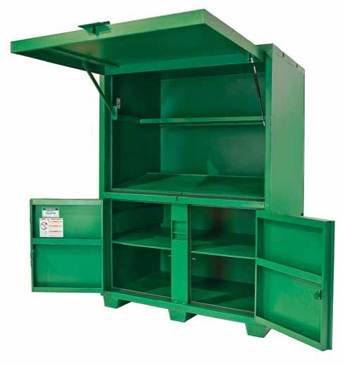 STORAGE & MATERIAL HANDLING Field Office Slanted work surface with lockable, concealed storage area.