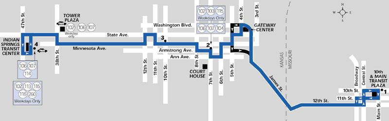 Current Transit Service The State Avenue corridor study area is currently served by the following five bus routes; Route #101 Minnesota Description The Minnesota route operates in the State Avenue