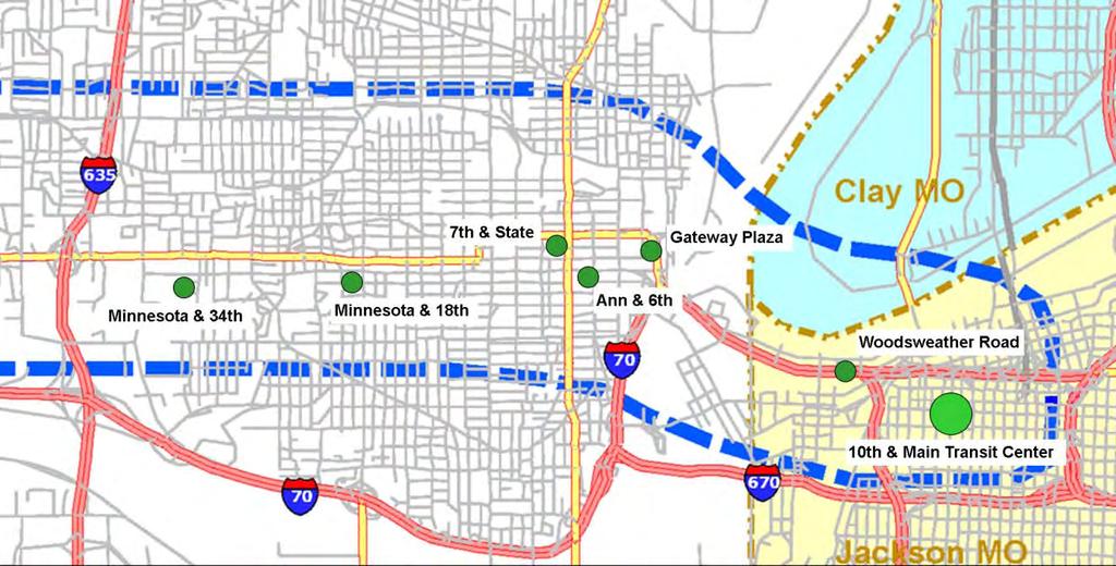 Segment 1 transit facilities and infrastructure MAP 10A SEGMENT 1 TRANSIT FACILITIES & INFRASTRUCTURE Transit Centers 10th & Main Transit Center The 10 th & Main Transit Center is owned and operated