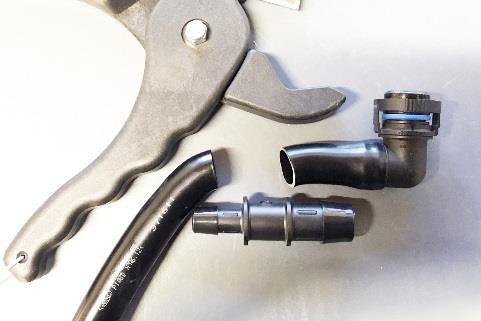 Pliers Place the short rubber hose back onto the valve cover port and secure with the OEM spring clamp.