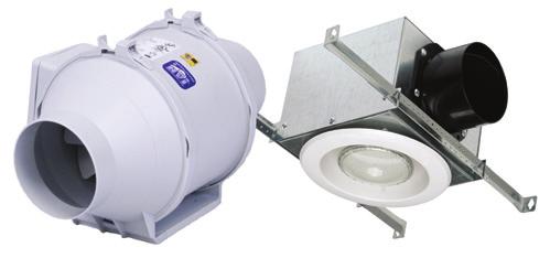 MODEL TD-MIXVENT INLINE MIXED FLOW DUCT FAN KIT - TD BATHROOM EXHAUST KITS FEATURING TD-MIXVENT FANS The TD-MIXVENT fan kits provide all the hardware needed to complete a