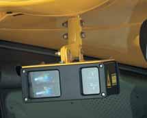 LASER-BASED SMARTSTEER SYSTEM EASES THE DRIVING The New Holland SmartSteer Automatic guidance system uses a laser scanner mounted under the left hand side of the cab roof.