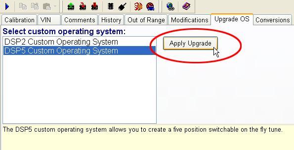 With the tun file now in the editor, you need to click on the Tab that says - Upgrade O.S.