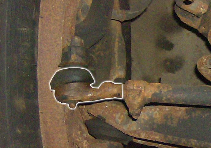 OEM Outer Tie Rod End 4) To install the outer tie rod ends, make sure that your wheels