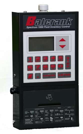 FLUID INVENTORY CONTROL SPECTRUM 1000 Features Capacity: Up to 16 fluids dispatched to a maximum 384 dispense points Electronic queuing of up to 900 dispenses from a PC User-friendly PC data