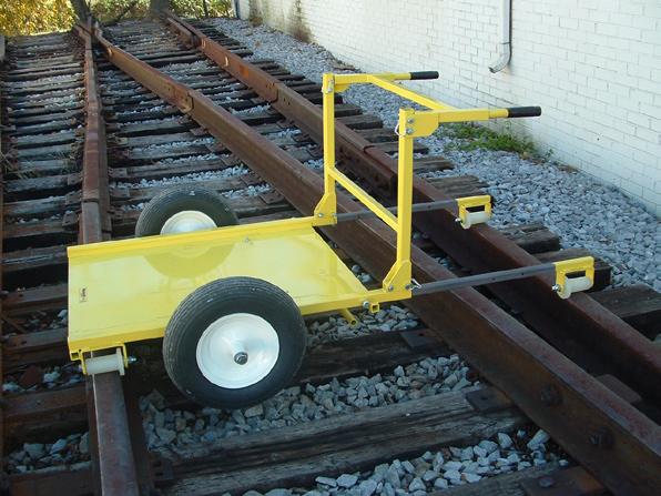 operator to easily maneuver a power unit both on and off the rail.