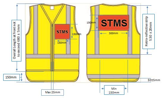 The STMS vest has the same specifications as the sleeveless vest specified in subsection B3.4.