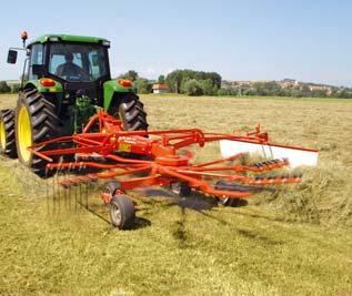 KUHN offers machines, with which you can work fast without having to accept restrictions in raking