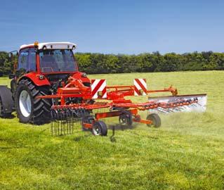 KUHN mounted and trailed single-rotor Gyrorakes in brief : Working width (m) Power requirement