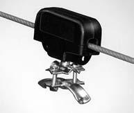 Also available with tool hanger. INSTALL QUICKLY SLIDE/LOCK TOGETHER To install trolley Place top section in position on wire rope.