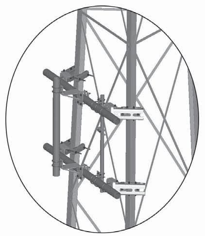 Tower Mounts Part Number Description Tower Face Mount With Dual Face Supports. Includes 4-1/2" OD x 63" (114.3 mm OD x 1.6 m) Antenna Pipe With 14" (355.6 mm) Stand-off TF-ML2-8 8' x 2-3/8" OD (2.
