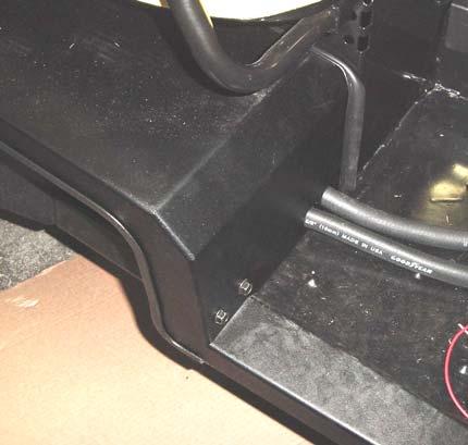 1 Install the filler on passenger s side as shown in figure 10.1. Loosely fasten to the rear panel using the hardware listed below. Tighten 2nd Tighten 1st 10.