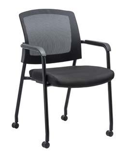 in Black Mesh back with Black Fabric seat.