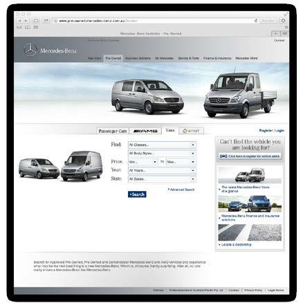Online Pre-Owned vehicle search The largest Approved Pre-Owned Mercedes-Benz Van and People Mover showroom can now be viewed from your desktop, tablet or mobile phone. At www.pre-owned.mercedes-benz.