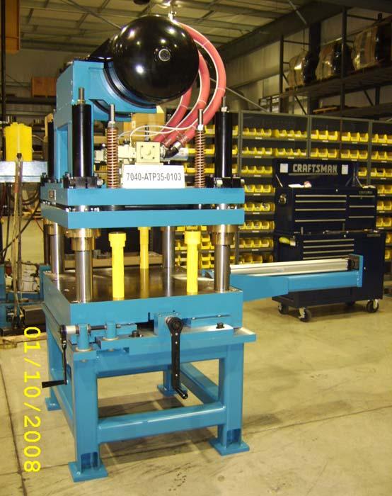 ATP35-0103 35 Ton Press with 1 Air Tube and 3 Valves Press Bed Size 41 x33 x33 Approx Press Weight 1500