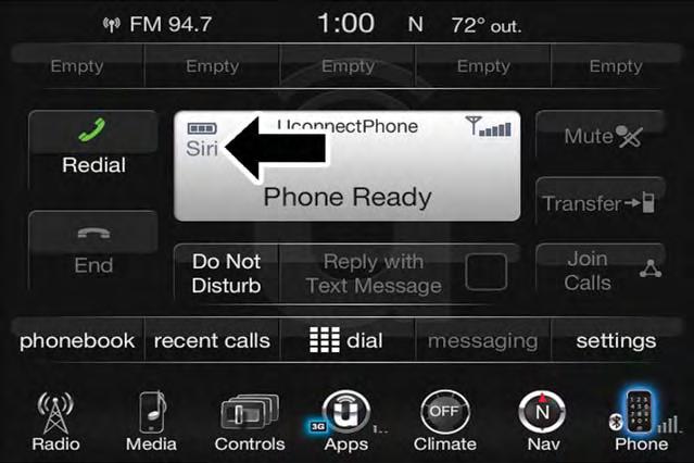 ELECTRONICS Siri Eyes Free If Equipped Siri lets you use your voice to send text messages, select media, place phone calls and much more.