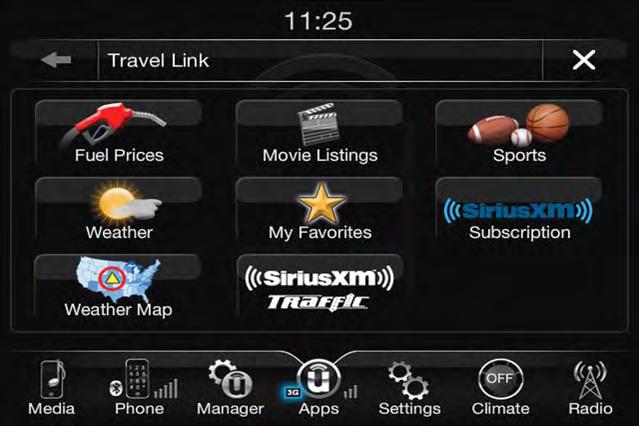 ELECTRONICS SiriusXM Travel Link (8.4 NAV US Market Only) Need to find a gas station, view local movie listings, check a sports score or the 5-day weather forecast?