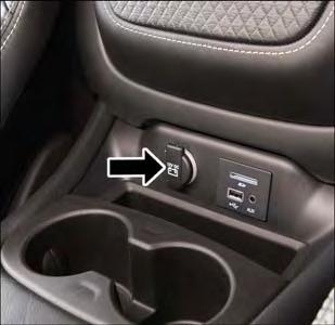 The auxiliary power outlets can be found in the following locations: To the right of the shifter on the console. Rear area of the center console.