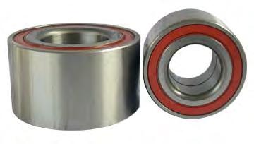 Angular Contact Bearings a) Single Row Single row angular contact ball bearings are self-retaining units with solid inner and outer rings and ball and cage assemblies with polyamide, sheet metal or