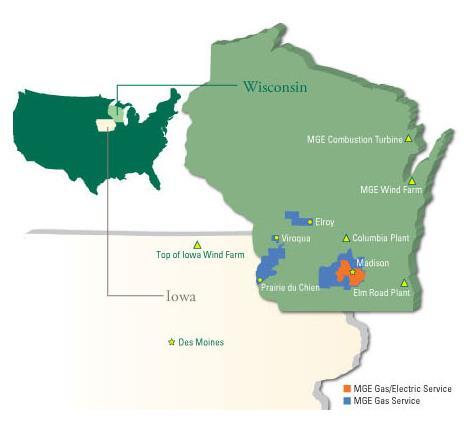 Madison Gas and Electric 3 Investor-owned energy company Generates and distributes electricity to 149,000 customers in