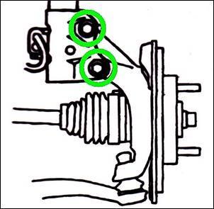 39. Caster & camber may be adjusted with, bolts & cams, holes in the frame under the