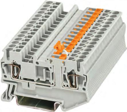 In addition the terminals provide a test tap parallel to the isolation point for 2.3 mm test plugs. Potential distributors can be conveniently assembled using connecting combs.