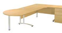 H730 BDT1680 Meeting Room Table Complete With 60mm Legs W1600 x D800 x H730 DE180 D End Table Complete