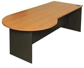 Desk 95 Features 5mm thick tops and 75 mm Height Pictured with optional Pedestal Available in either Left or