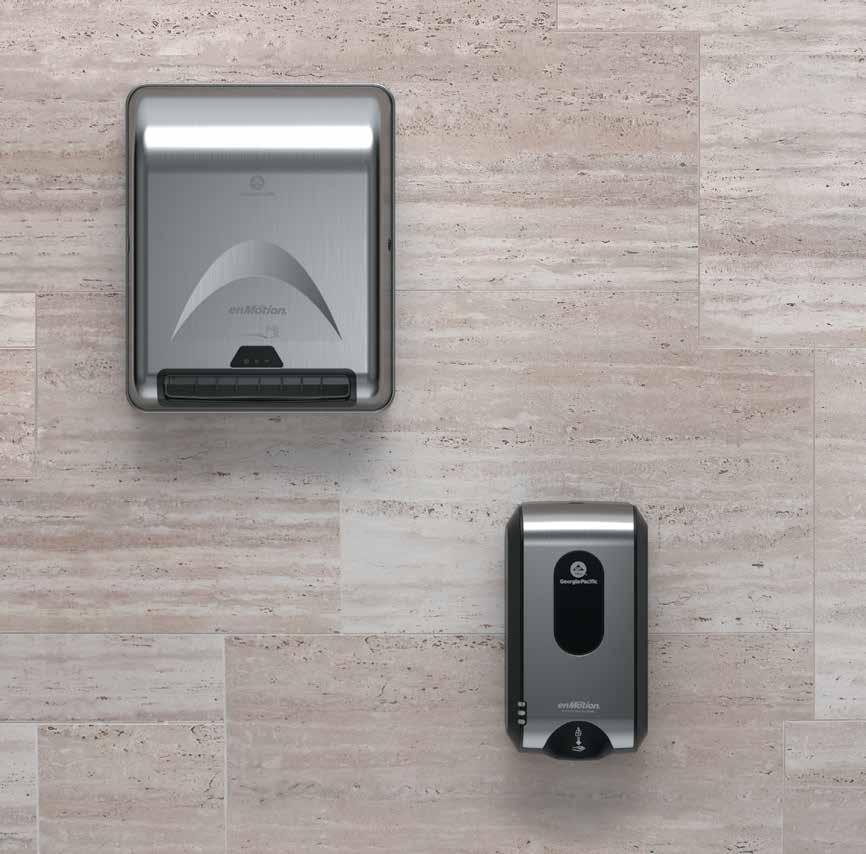 EASY TO MAINTAIN enmotion Recessed Automated Touchless Paper Towel Dispenser Intuitively designed interface with easily customizable settings for sheet length, delay and dispensing mode.