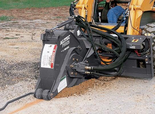 Pavement Saws Pavement Saws Adaptable to all skid steer loaders with high-flow hydraulic capacity, replacing more cumbersome self-propelled units Nine-inch cutting depth is ideal for sawing patches
