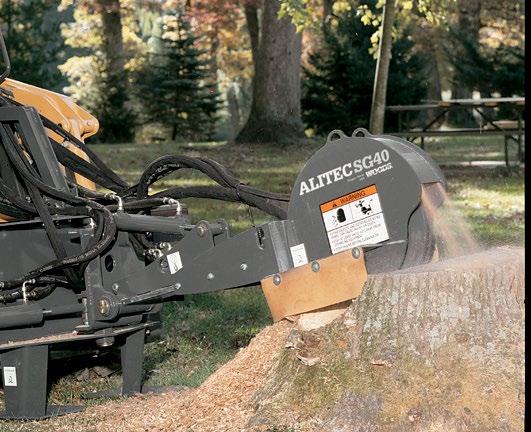 Stump Grinders 16-inch cutting depth above or below ground Telescoping head requires less repositioning than fixed units More cost effective, more maneuverable and less maintenance than tow-behind