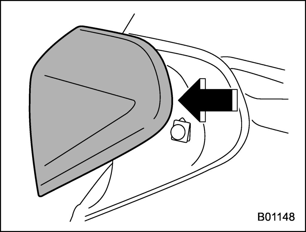 11-40 Maintenance and service/replacing bulbs panel as illustrated. NOTE Make sure that the * part of the trunk trim in the illustration does not contact the trunk lid stay.