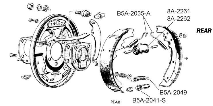 B2A-2474-A Brake & Clutch Master Cyl.Push Rod Bushing 1/8" long, F100-F350 1957-64 10.00 ea.