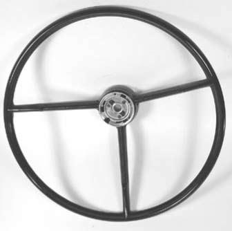 STEERING WHEEL B6C-3600-B Steering Wheel -w/o horn button -3 spoke, black - 18 O.D. 1956-60 200.00 ea.