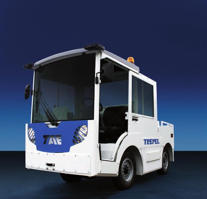 ROBUST, ENVIRONMENTAL-FRIENDLY The TREPEL Tow Tractor TAE 20electro is a modern, robust and ergonomically designed Electric Tow Tractor for operations in cargo centers and on airport aprons.