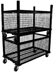 / 680 kg of material Large storage capacity Four 6 heavy-duty lockable casters