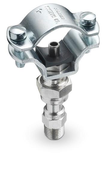 MOUNTING & POSITIONING ACCESSORIES ACCESSORIES SPIT-EYEET CONNECTORS Split-eyelet connectors provide a quick and easy way to connect spray nozzles to piping