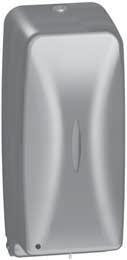 Unit measures 45 8" W x 109 16" H x 43 16" D. MODEL 6A01-11 NEW! Foam soap dispenser with 27 oz. capacity.