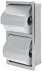 Front panel hinged at bottom. Vandal-resistant lock. 8" (203 mm) Unit measures 5" W x 8" H x 3" D.
