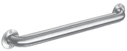SECURITY ACCESSORIES GRAB BAR MODEL SA70 Heavy-duty stainless steel tubing 1½" O.D. with welded stainless steel mounting flanges. Meets or exceeds the requirements of ANSI Standard A117.