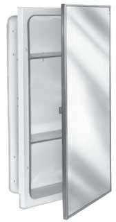 MEDICINE CABINETS 15-1/8" (384 mm) 30-5/8" (778 mm) MODEL 175 Recess-mounted, stainless steel medicine cabinet. ¼" thick mirrored door 171 8" W x 305 8" H and spring-buffered rodstop.