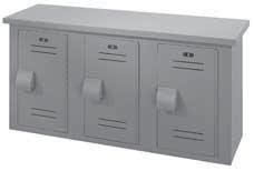 Doors and frames are 1/2" thick, and sides, shelves, tops and bottoms are 3/8" thick. Locker box is one piece, all welded construction, providing outstanding rigidity and strength.