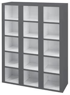 Note: Three cubby lockers shown. LOCKER BENCH The 1" thick bench top is smooth, seamless and oversized. The 20" locker underneath provides valuable additional storage apace.