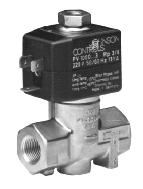 PV-1000 Ingition Solenoid Gas Valve Rp 1/8 to Rp 1/2 Solenoid Safety Shut Off Valves The PV-1000 series are single seated two-way valves with solenoid action for the control and ignition of gas