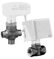 VG5000 Forged Brass 2-Way and Mixing Valves for Hot and Cold Water for HVAC Systems Electric Valves and Actuators VG5000 3-way mixing with VA-7450 (left) VG5000 2-way valve with VA-7010 (right) C1 F